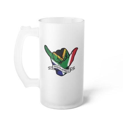 South Africa Frosted Glass Beer Mug