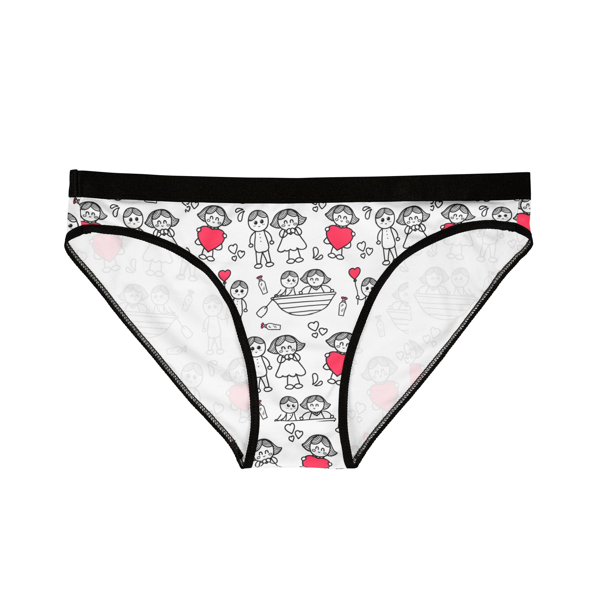 Cute Doodle Love Couple Women's Underwear (AOP)