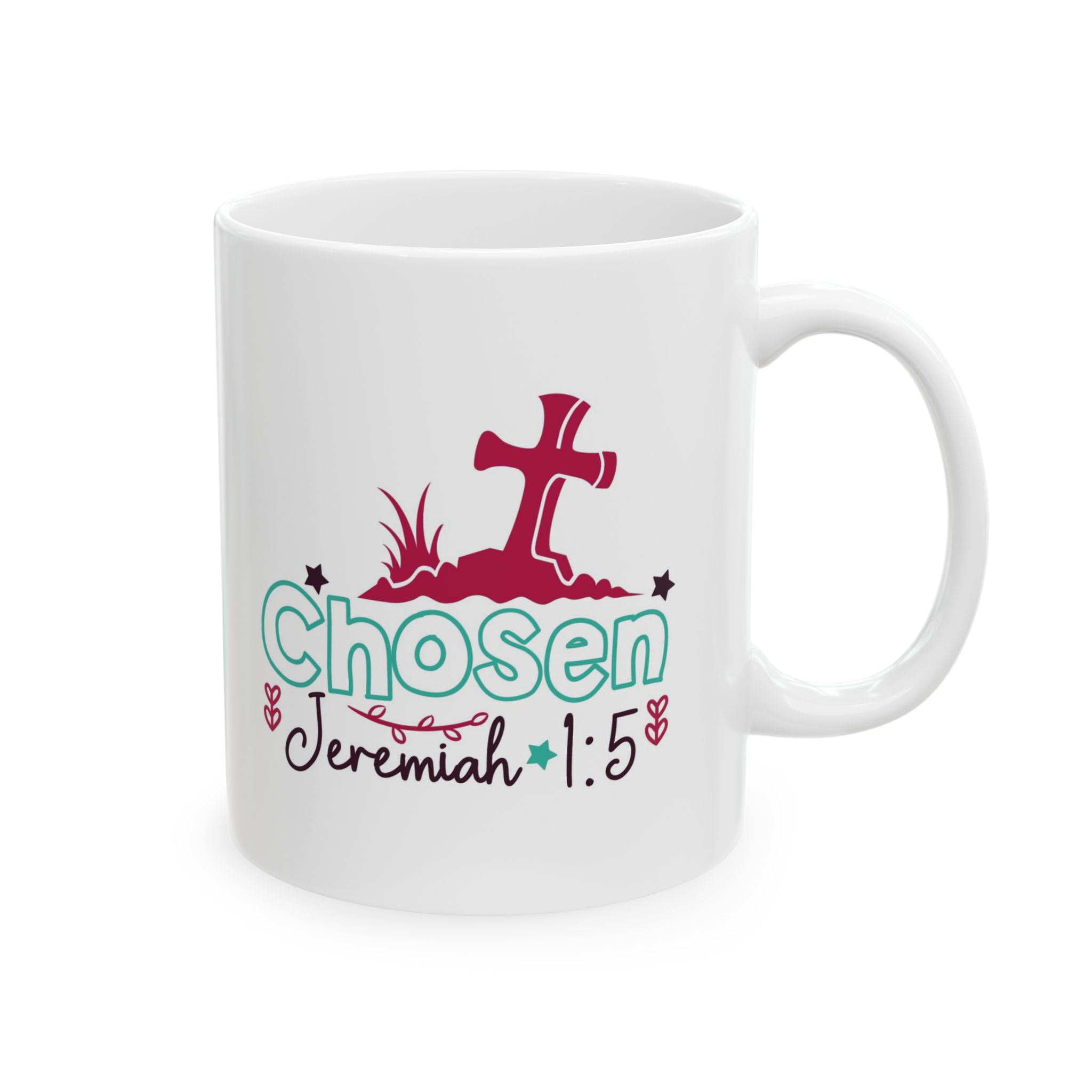 Colorful Bible Verse Jerimiah 1:5 Ceramic Mug (11oz, 15oz)